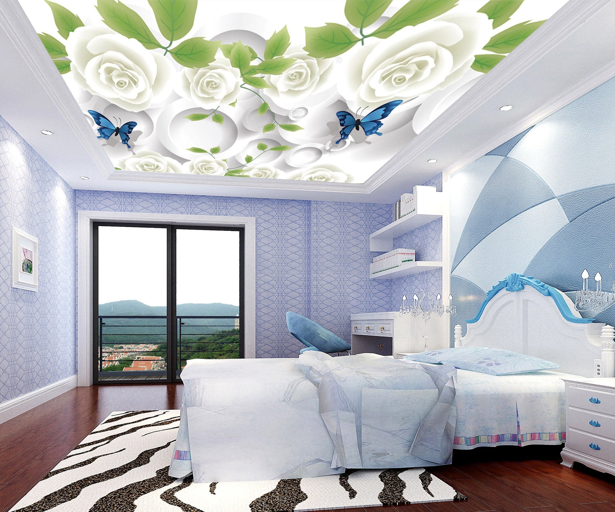 Flowers Leaves Butterflies Wallpaper AJ Wallpaper 