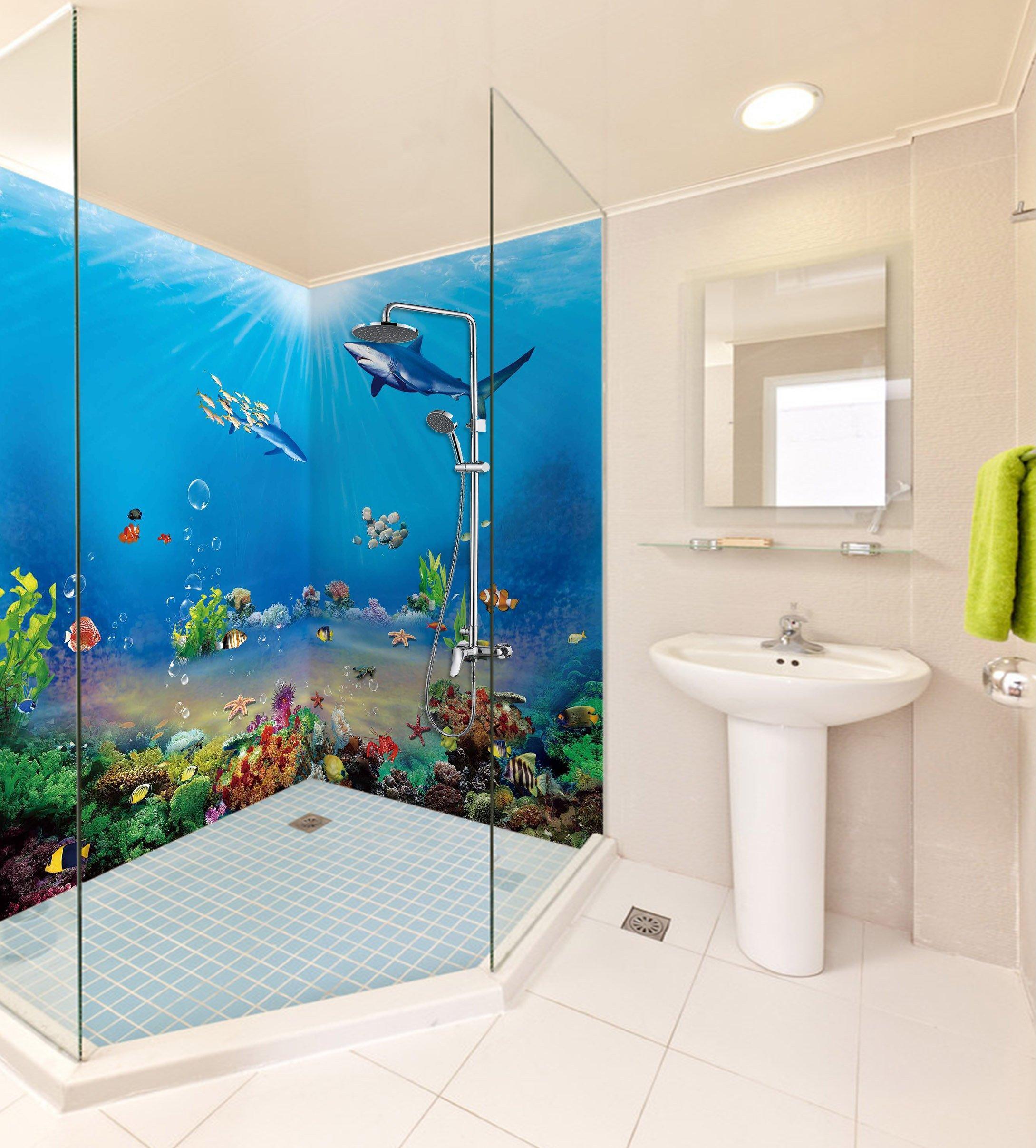 3D Undersea World 2 Bathroom Wallpaper Wallpaper AJ Wallpaper 