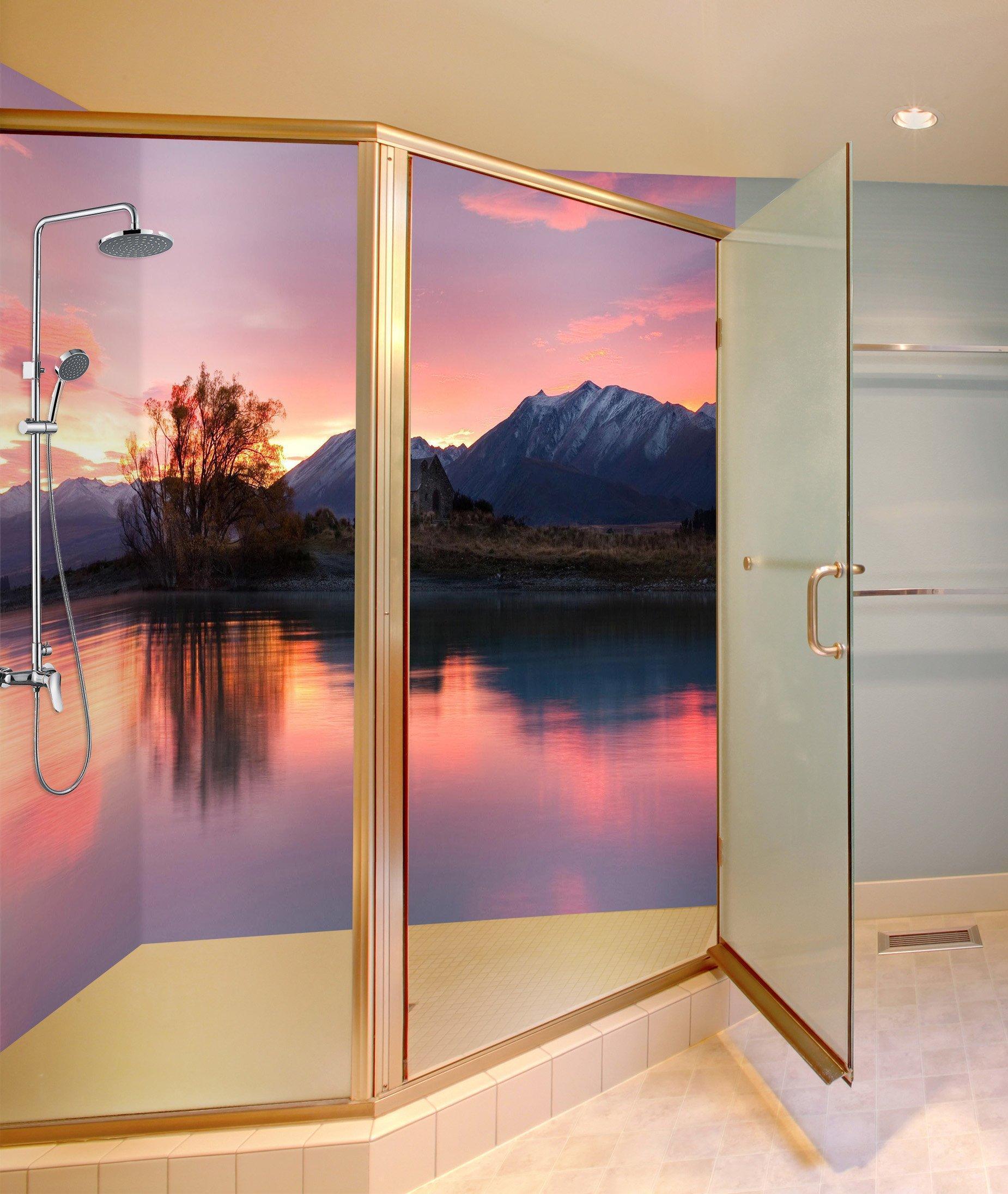 3D Lake Sunset Scenery 23 Bathroom Wallpaper Wallpaper AJ Wallpaper 