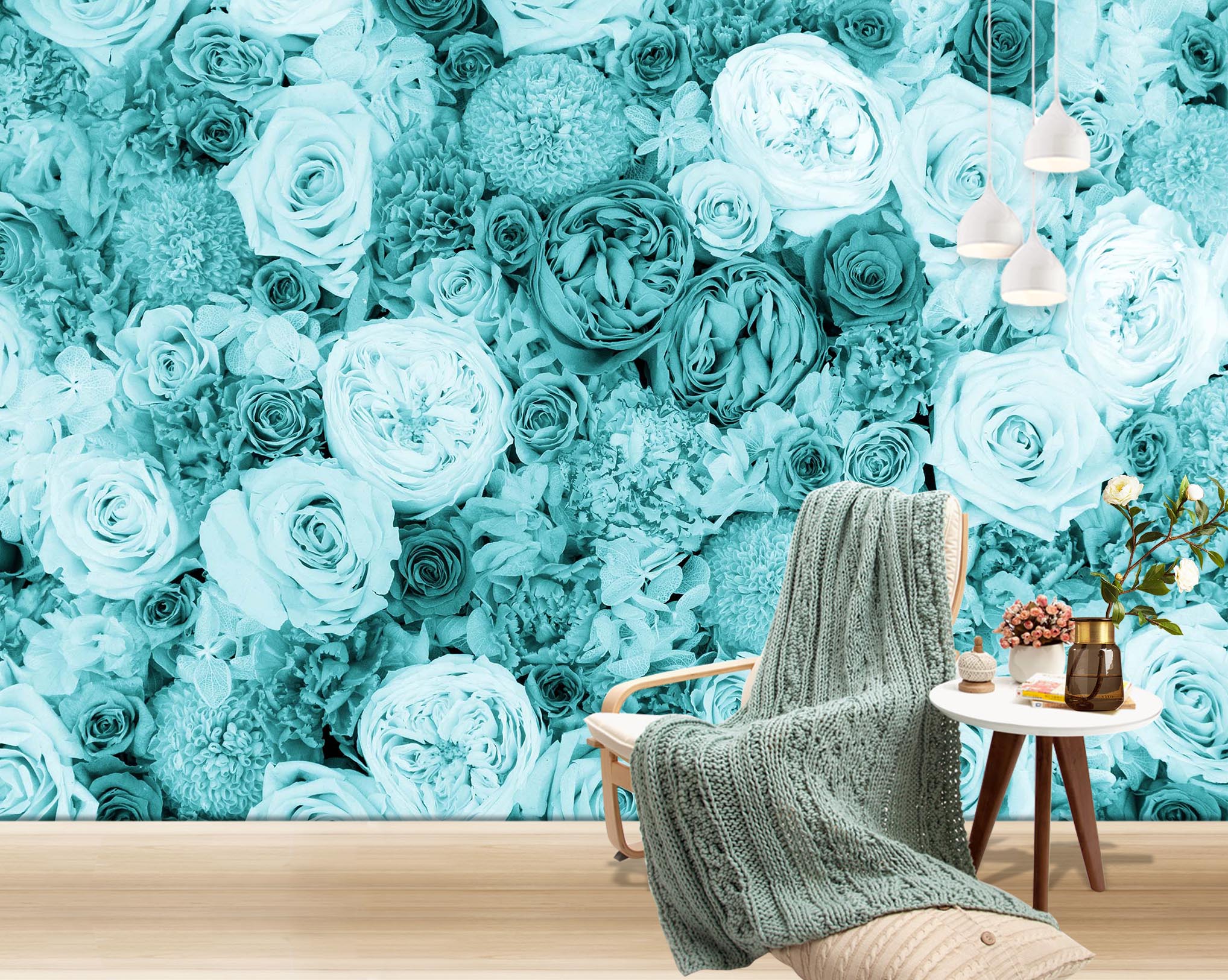 3D Rose Flower 104 Noirblanc777 Wall Mural Wall Murals