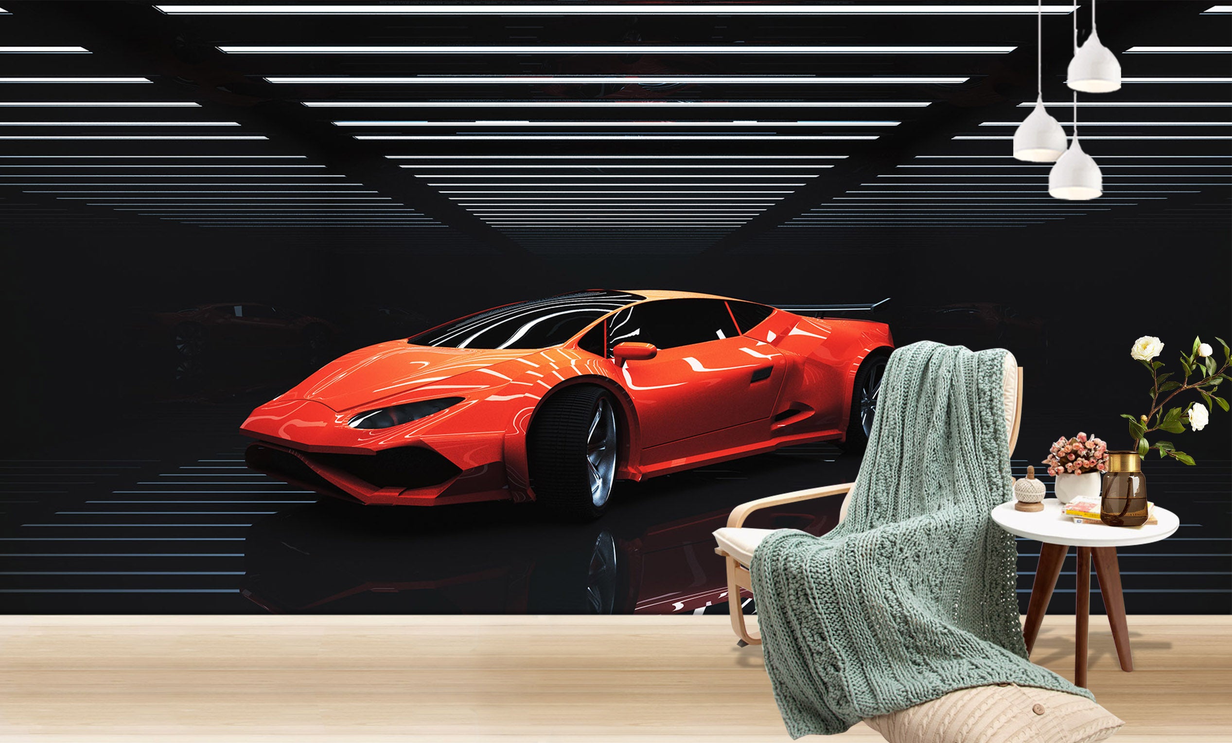 3D Luxury Car 362 Vehicle Wall Murals